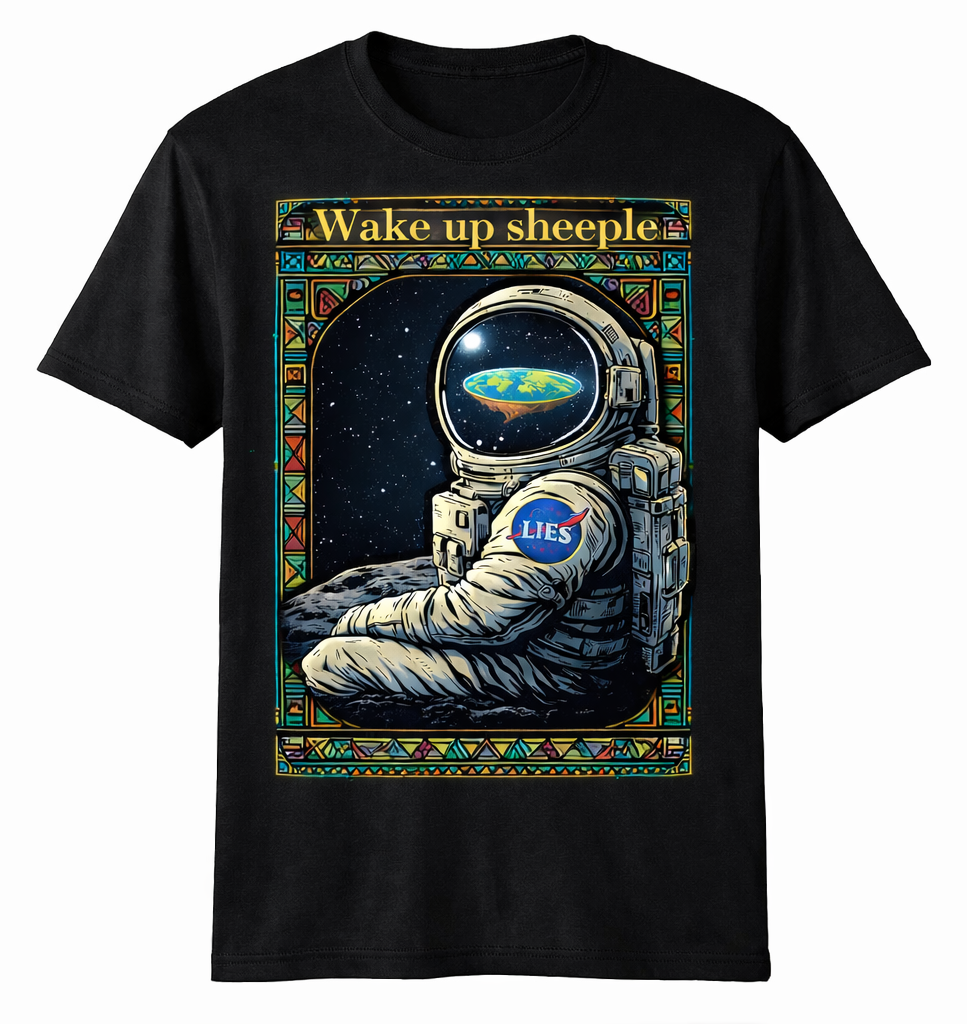 WAKE UP SHEEPLE... 🦖 Nasa LIES t shirt...