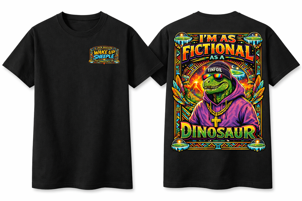 &nbsp;“I’m As Fictional As A Dinosaur” T-Shirt