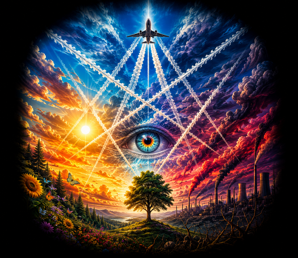 Colourful chemtrail Tshirt
